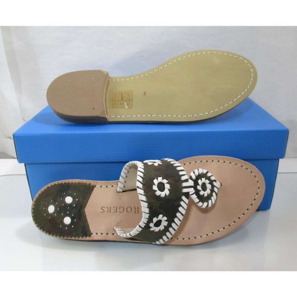 Jack Rogers Jacks Camo Flat Thong Sandals Jack Signature Camo / white Size 7 - Picture 8 of 8